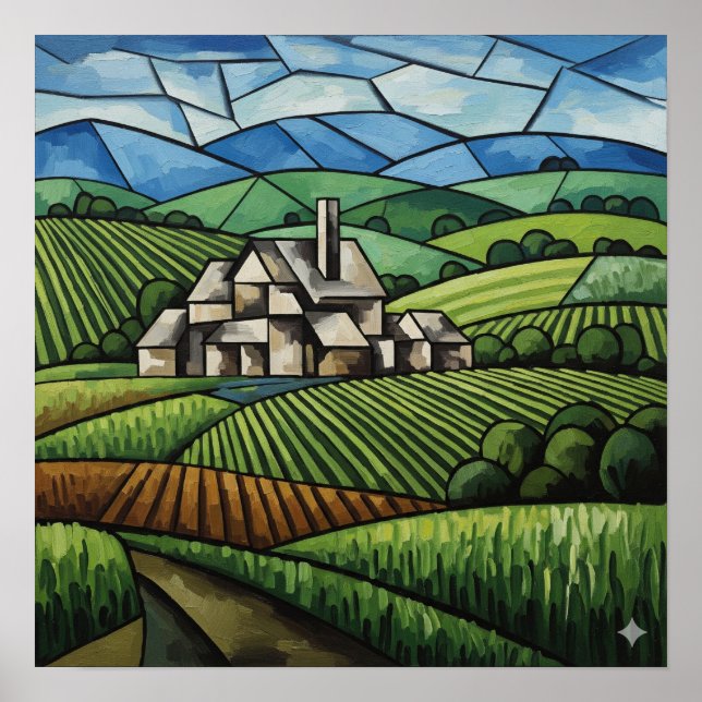 Poster Cubismo country (Frente)