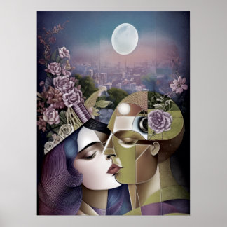 Poster Cubismo encontra Cyberpunk