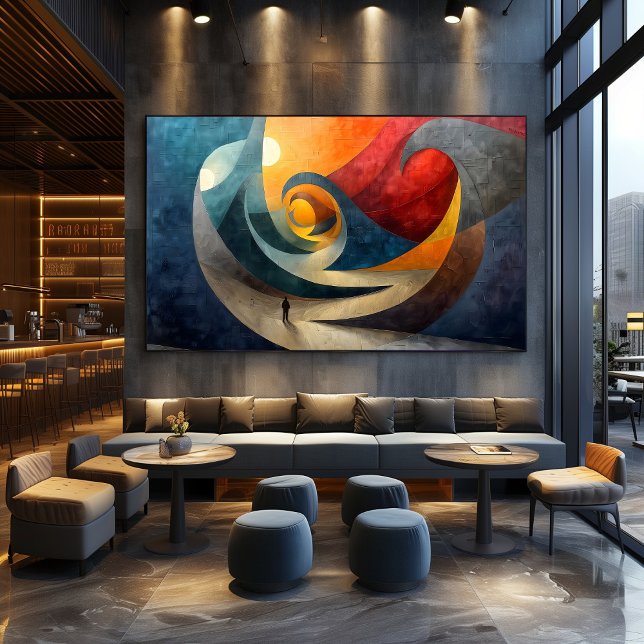 Pôster Cubismo: Mar de Hormigón (Criador carregado)