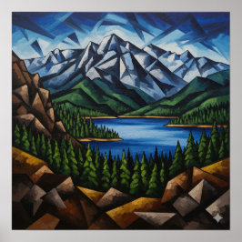 Poster Cubismo Montanhês