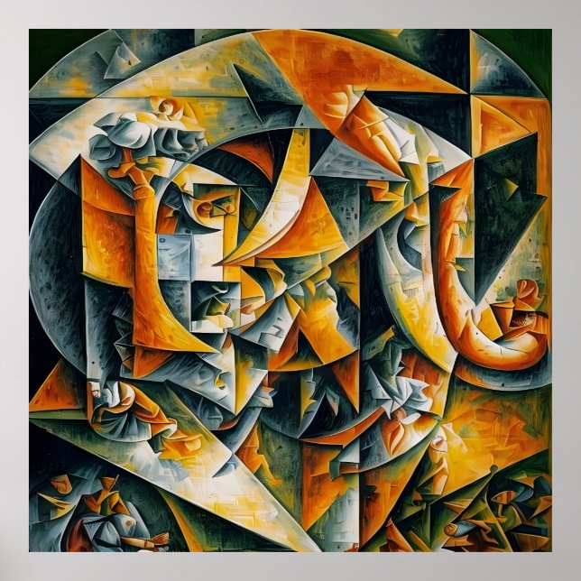 Poster cubismo paisagem 2 (Frente)