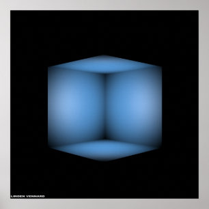 Pôster cubo azul