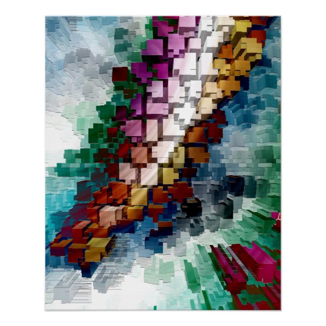 Pôster Cubo Centrado (Frente)