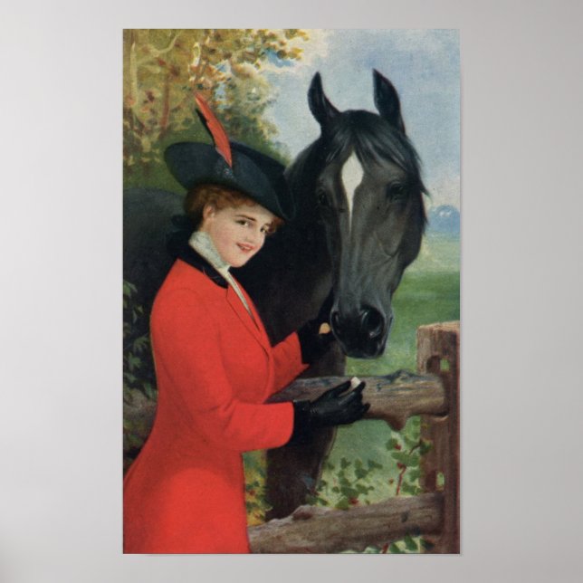 Pôster Cubo de Açúcar da Casaco Equestre de Vintage (Frente)