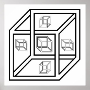 Pôster Cubo de Impossilbe