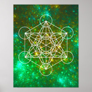 Poster Cubo de Metatron, Geometria Sagrada, Símbolo Espir