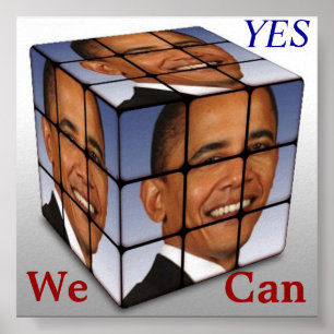 Poster Cubo de Obama da caserna, SIM nós podemos