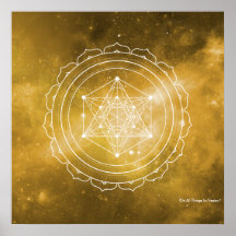 Cubo do Metatron com fundo do Universo Amarelo