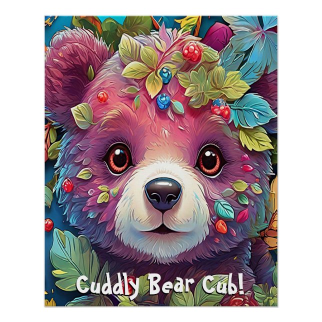 Pôster Cubo do Urso do Fofinho e Gelado (Frente)