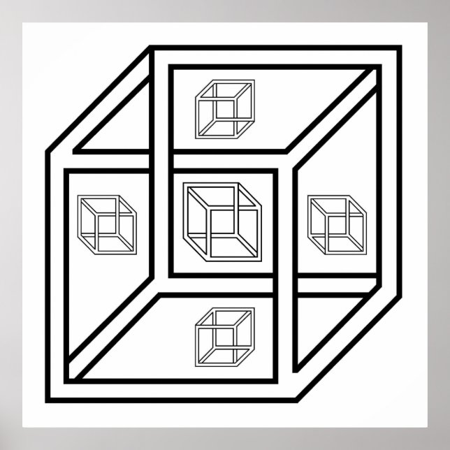 Pôster Cubo Impossivel (Frente)