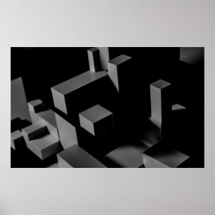 POSTER CUBO PRETO