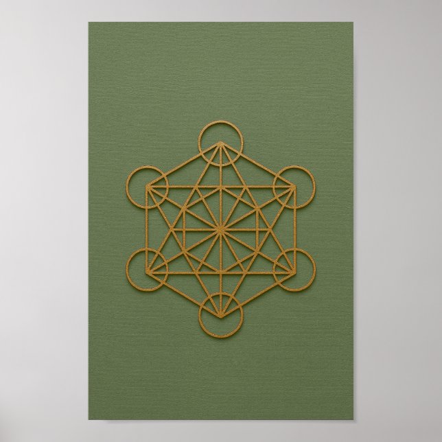 Poster Cubo Sage e Cobre de Metatron (Frente)