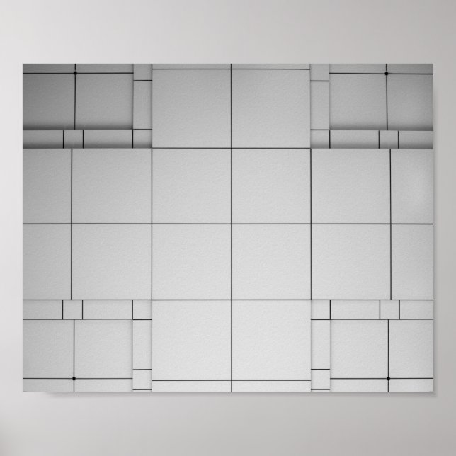 Poster Cubos abstrato (Frente)