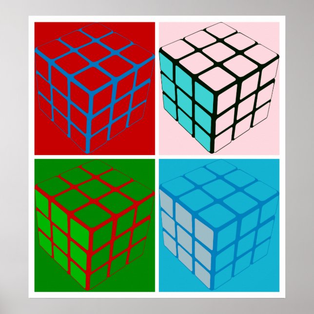 Poster cubos de pop (Frente)