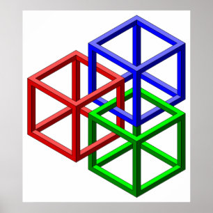 Poster Cubos impossíveis