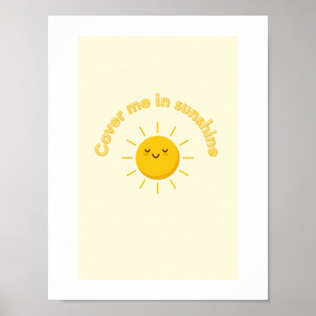 Poster cubra-me de sol, fofo (Frente)