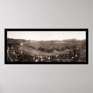 Pôster Cubs contra a foto 1907 do basebol dos tigres