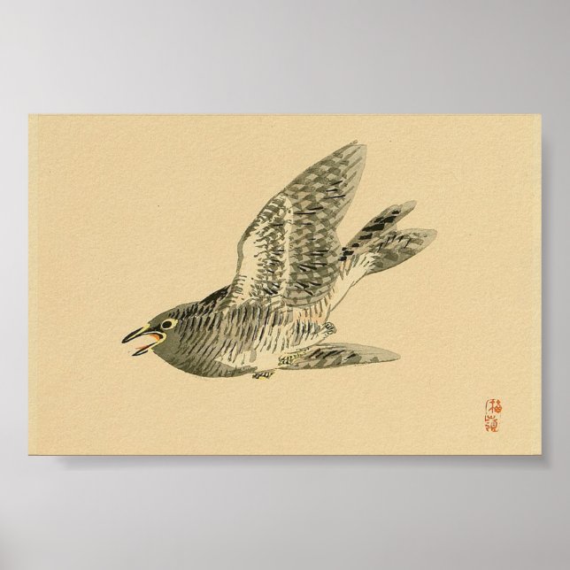 Poster Cuckoo (Arte Japonesa) (por Kono Bairei) (Frente)