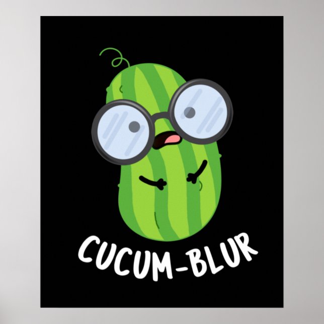 Poster Cucum-blur Funny Veggie Pepino Escuro BG (Frente)