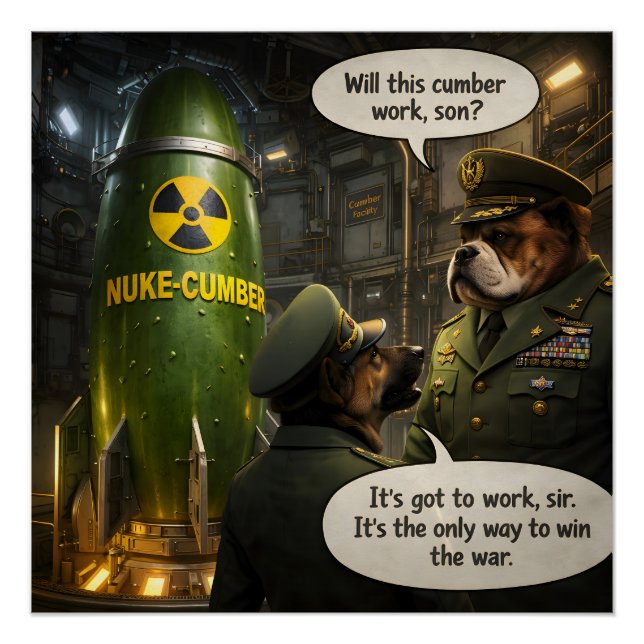 Pôster Cucumber the ultimate weapon, funny satire poster (Frente)