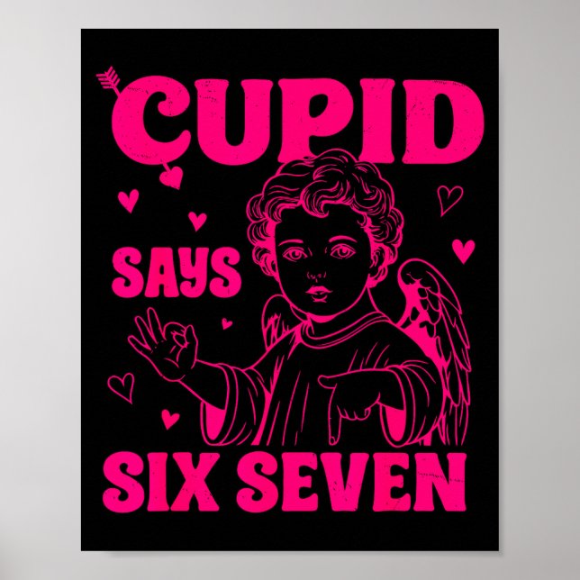 Poster Cud Says 67 Meme For Kids Women Men Boys Girls Val (Frente)