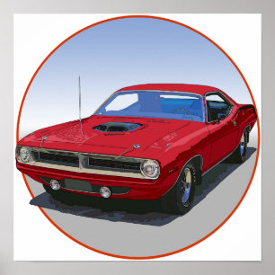 Pôster Cuda Coupe 1970