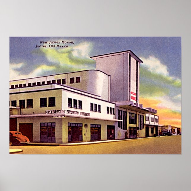 Poster Cuidad Juarez, México Marketplace (Frente)