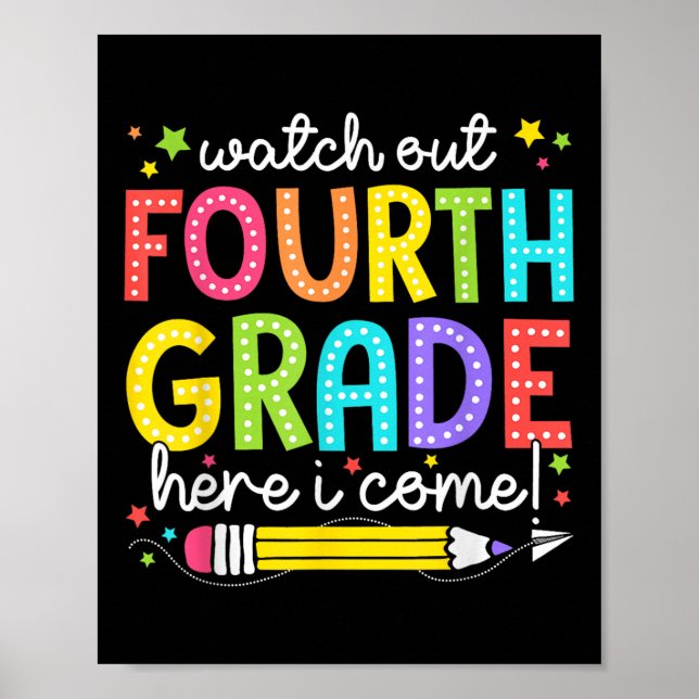 Poster Cuidado 4ª Série Aqui Vou Eu De Volta à Escola  (Frente)