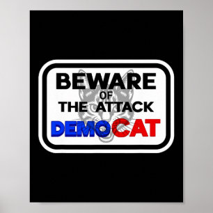Poster Cuidado Com O Ataque Às Mulheres Democratas-Democr