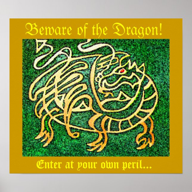 Pôster Cuidado com o Dragão (Frente)