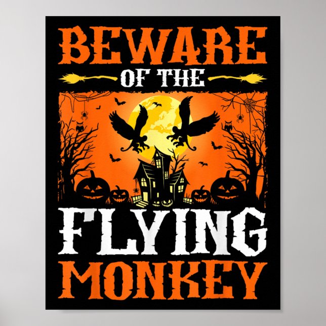 Poster Cuidado Com O Macaco Voador  (Frente)