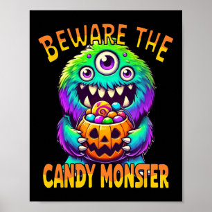 Poster Cuidado Com O Monstro Do Cavalo Bonito De Hallowee