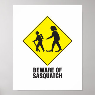 Poster Cuidado com o Sasquatch