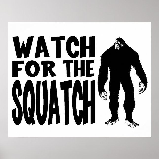 Poster Cuidado com o SQUATCH! (Frente)