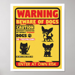 Poster Cuidado com os cães