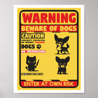 Poster Cuidado com os cães