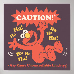 Poster Cuidado Elmo Rindo à Frente