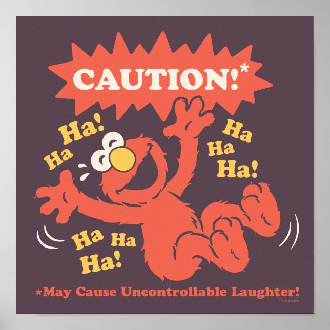 Poster Cuidado Elmo Rindo à Frente (Frente)