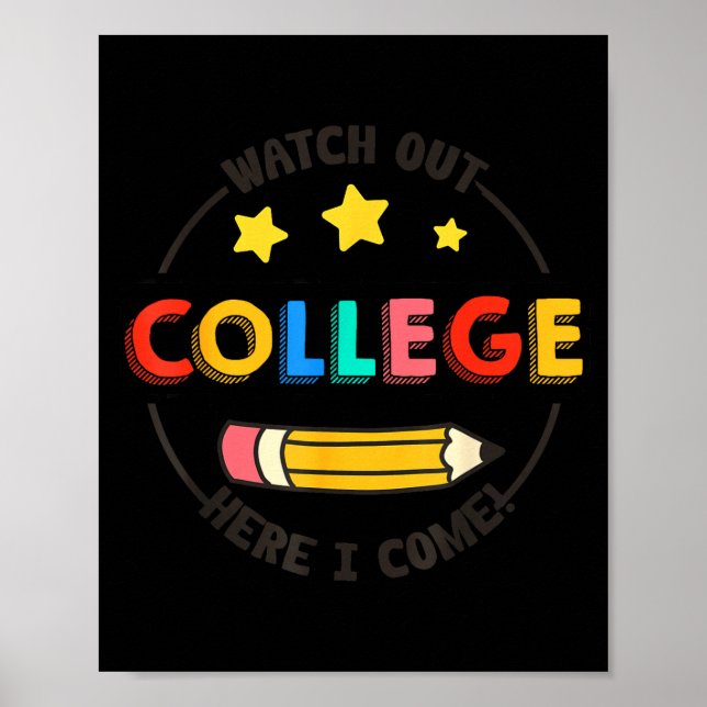 Poster Cuidado Faculdade Aqui Vem Estudante De Volta à Es (Frente)