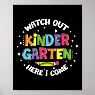 Poster Cuidado Jardim de Infância Aqui Vou De Volta à Esc
