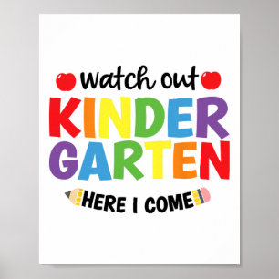 Poster Cuidado Jardim de Infância Aqui Vou Eu Kinder Volt