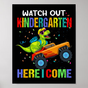 Poster Cuidado Jardim de Infância Aqui Vou Eu Primeiro Di