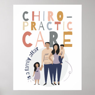 Poster Cuidado quiroprático é uma questão de família, Qui