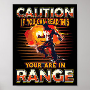 Poster Cuidado Se Você Pode Ler Isto Você Está Ao Alcance