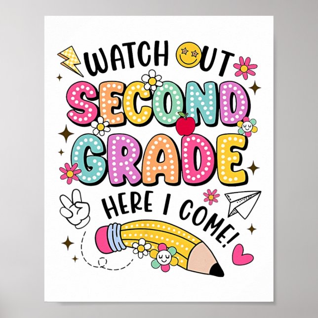Poster Cuidado Segunda Série Aqui Vou Eu De Volta à Escol (Frente)
