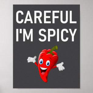 Poster Cuidado sou Scy, Pimenta, Divertido, Piadas, Sarcá
