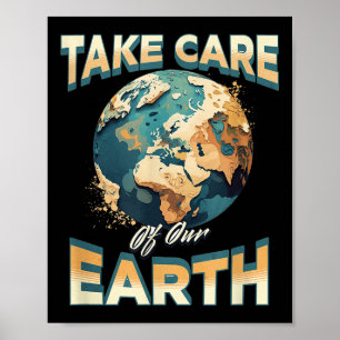 Poster Cuidem Da Nossa Proteção Ambiental Da Terra