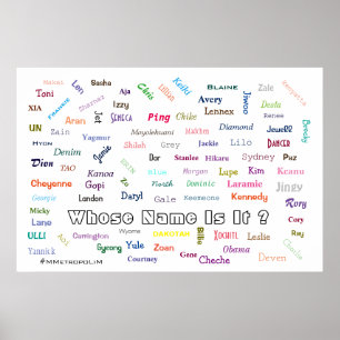 POSTER cujo o nome é ele? Nomes unisex no poster