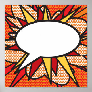 Poster Cult de Pop de Arte Moderna Flash Bubble do Livro