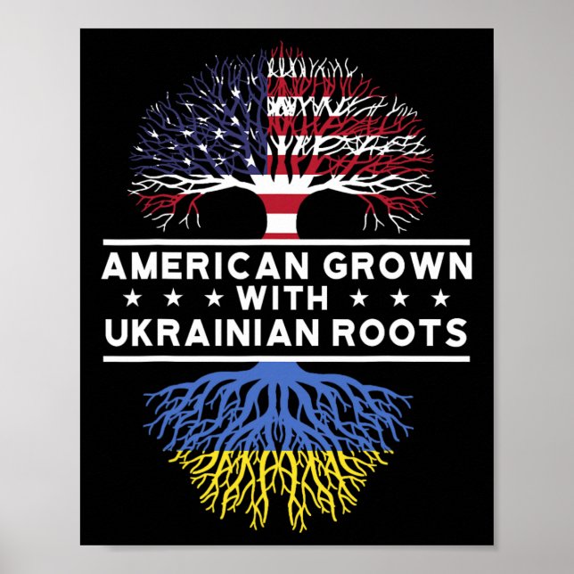 Poster Cultivada Americano Com Raízes Ucranianas - Ucrâni (Frente)